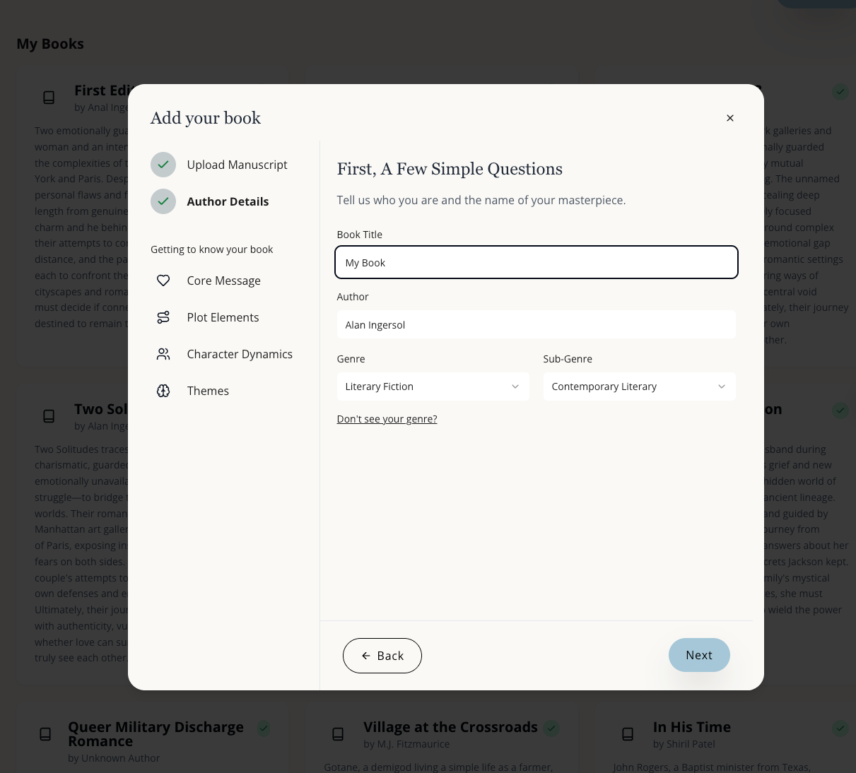 New Book Form